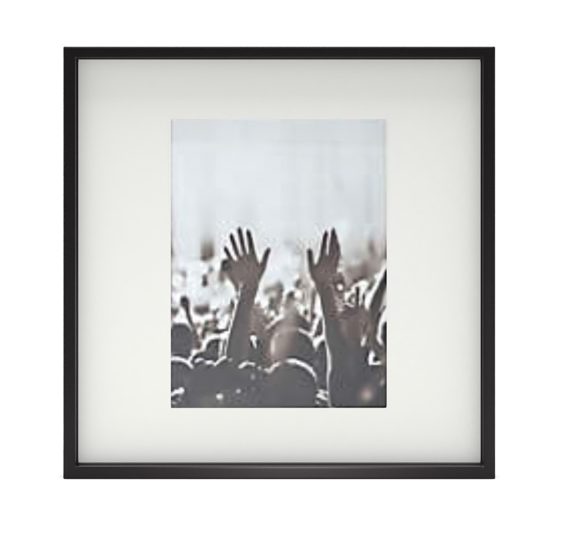 Brushed Gunmetal Picture Gallery(Set of 9) With Frame