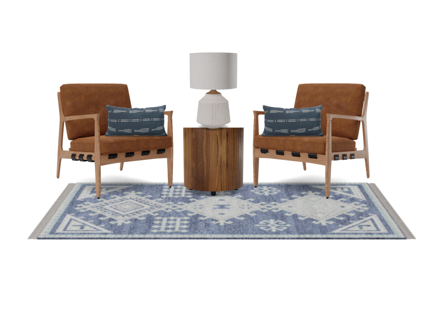 Mid Century Modern Leather Accent Chairs Spacejoy