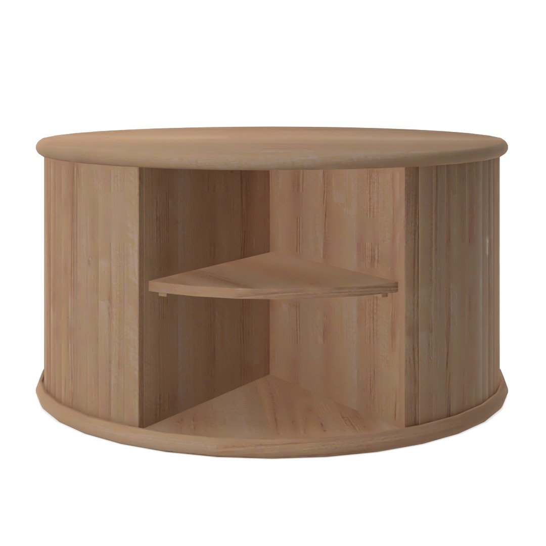 Tambour Round Storage Coffee Table