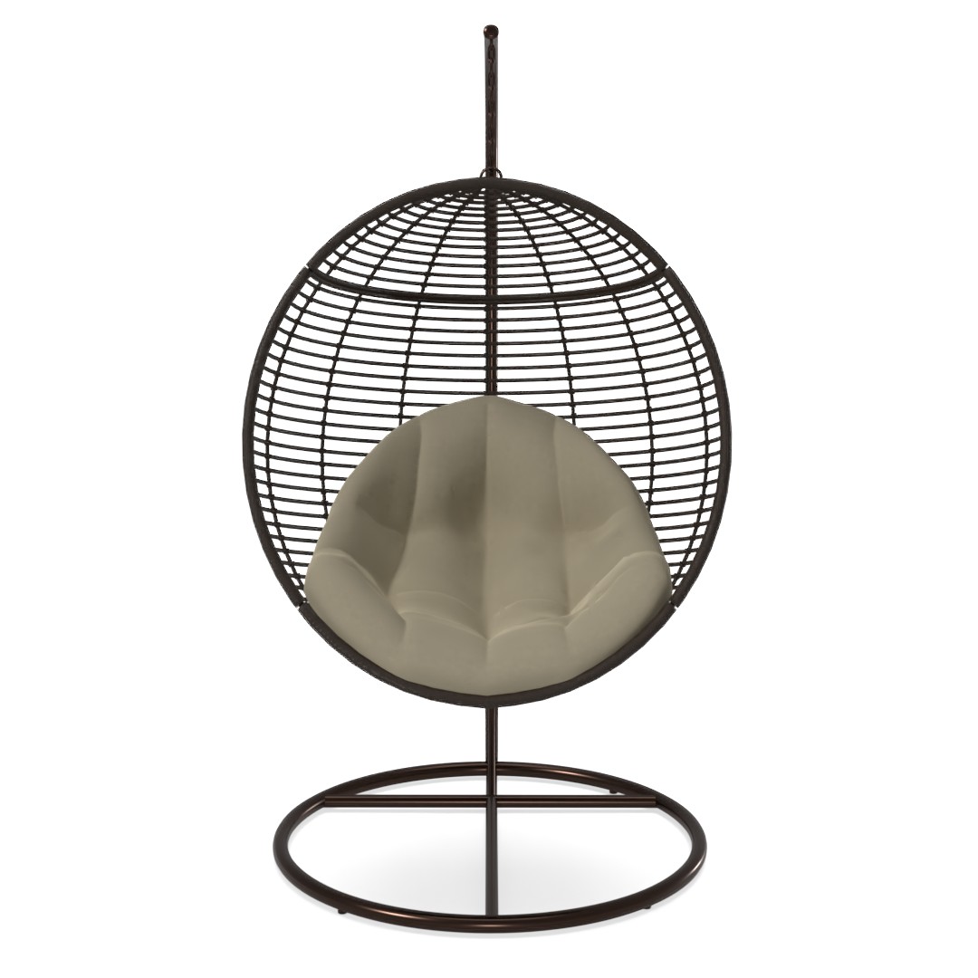 Weller outdoor wicker basket swing chair with stand 2025