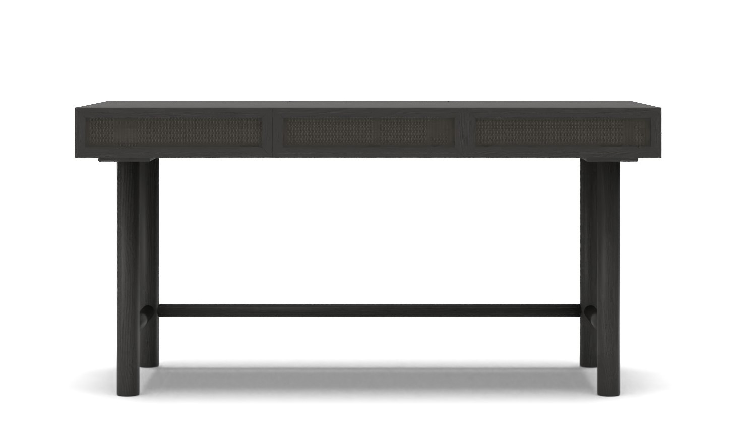 Granger Charcoal Oak Desk with Outlet