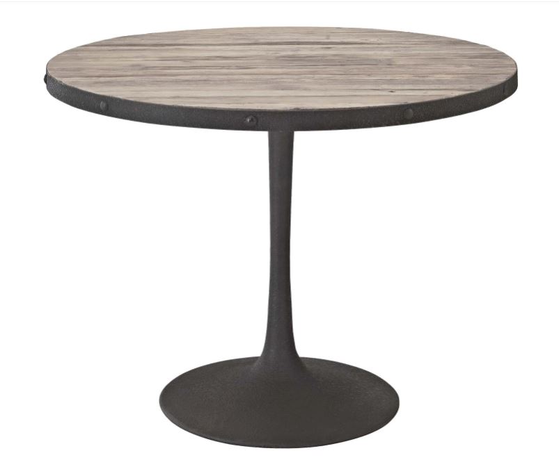 Round Wood Top Dining Table