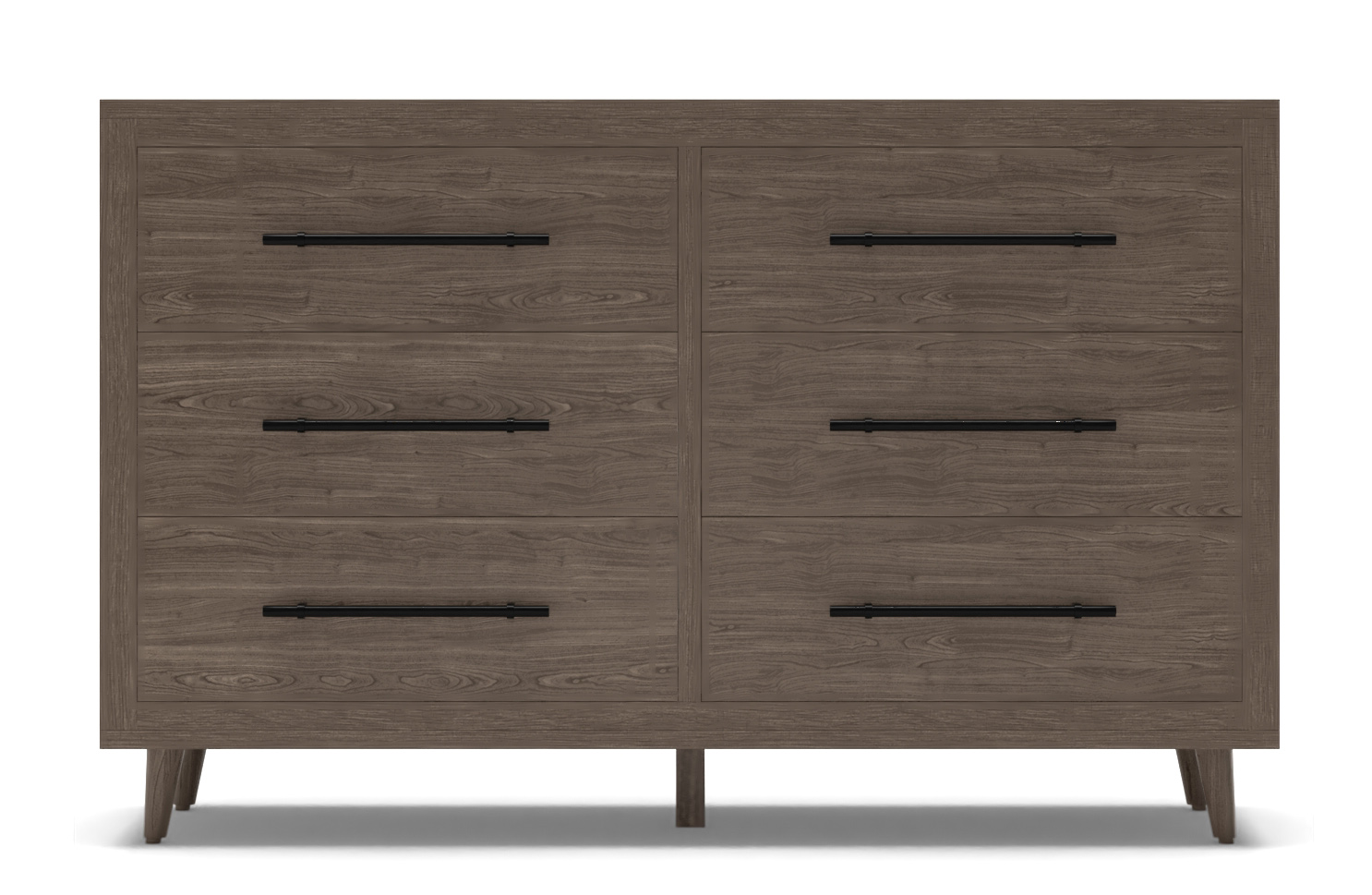 Walnut Kai Drawer Double Dresser
