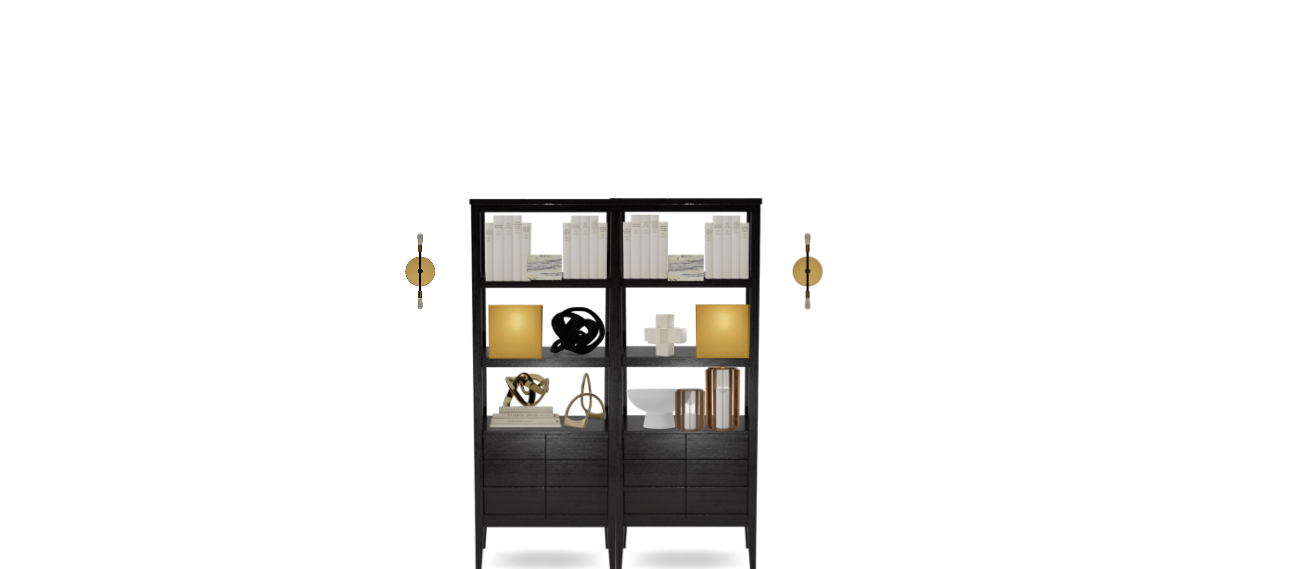 Classic glam bookcase set Spacejoy