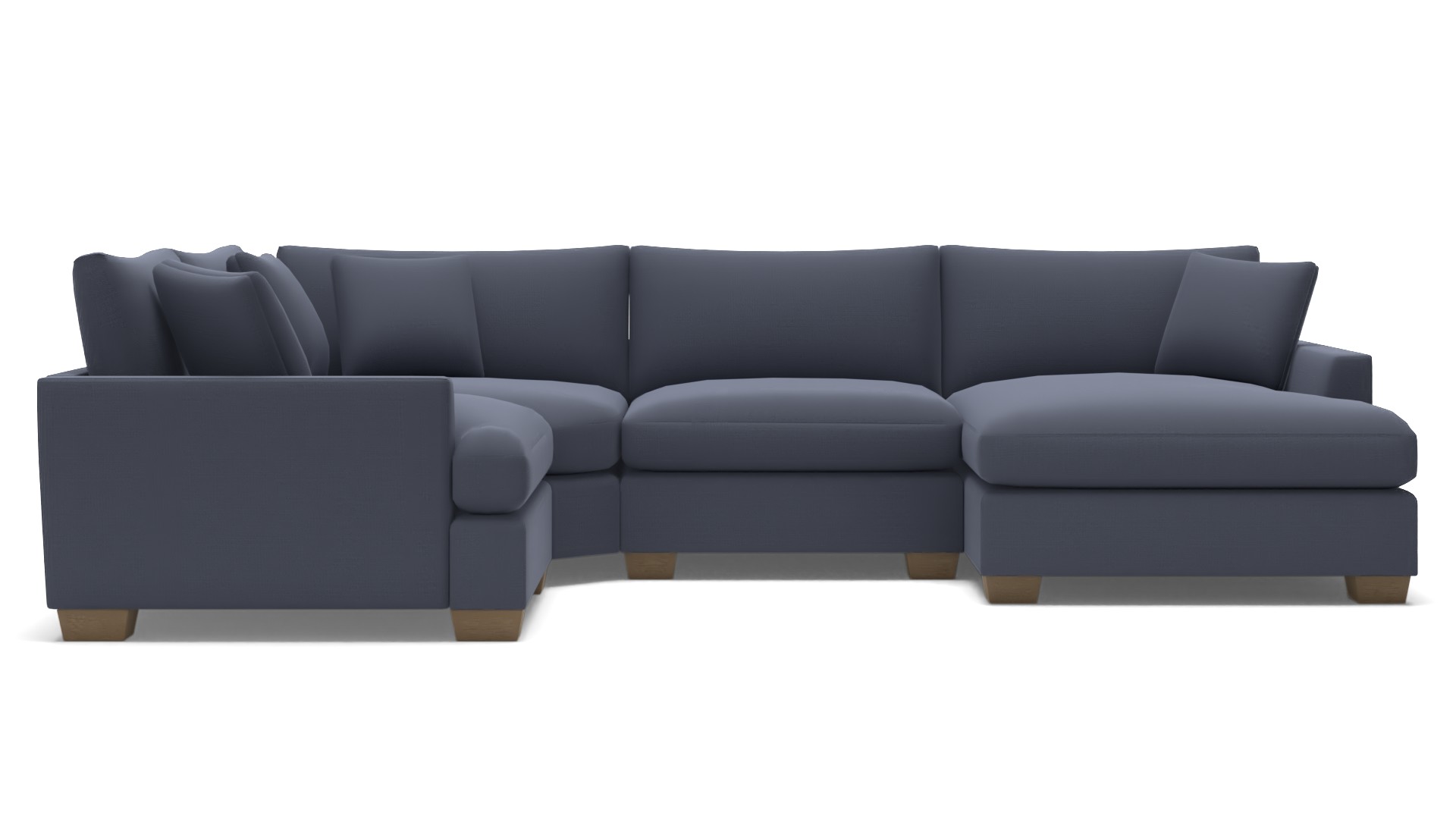 Sullivan Fin Arm Deep Seat Upholstered Sectional