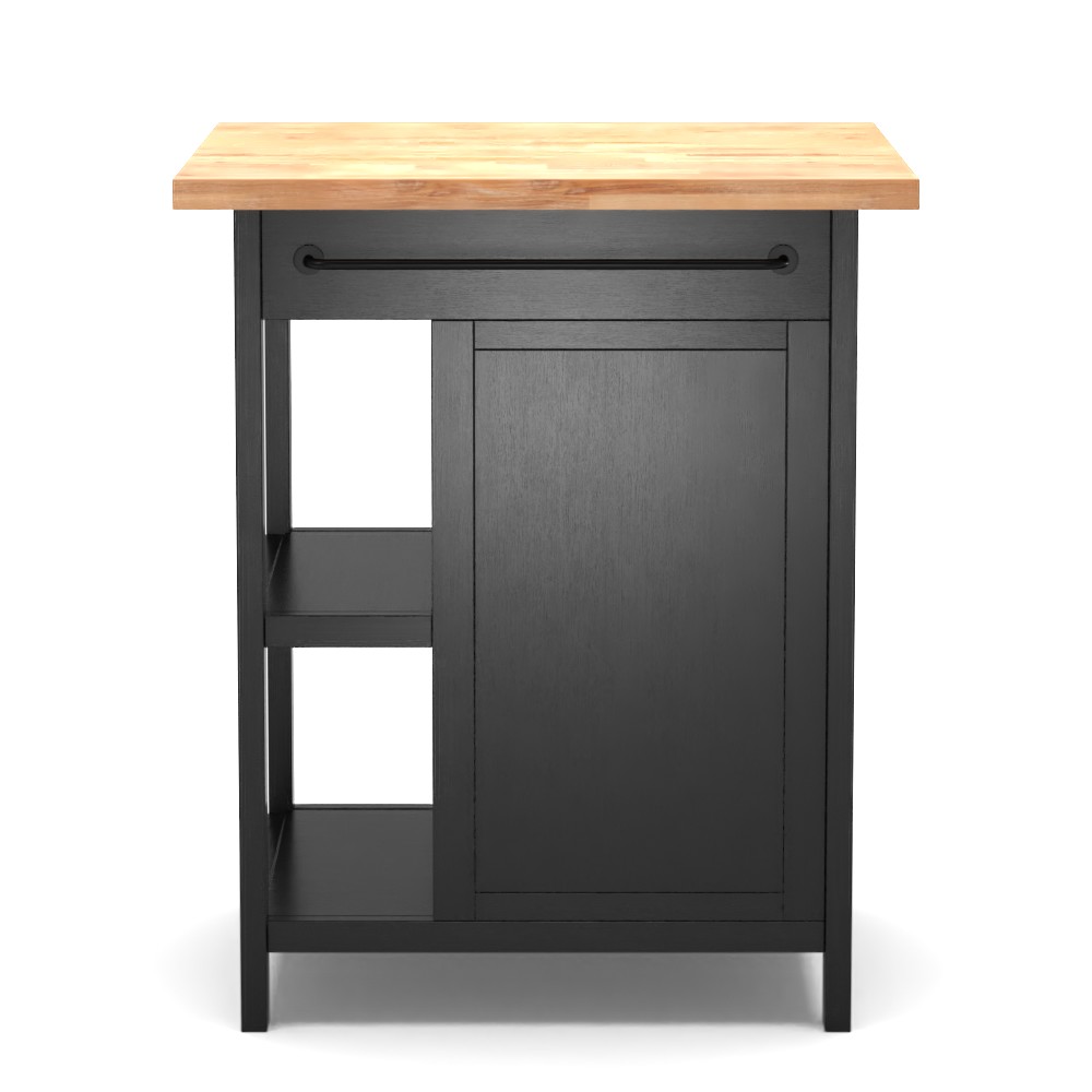 Kleidman Kitchen Island with Solid Wood Top