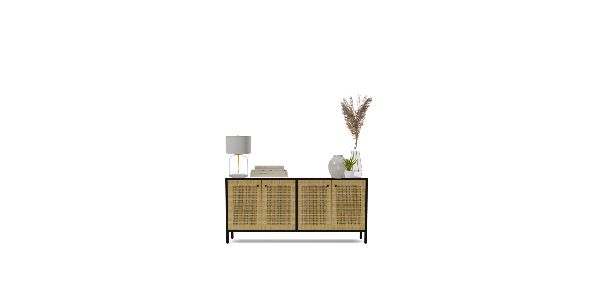 Boho sideboard design set Spacejoy