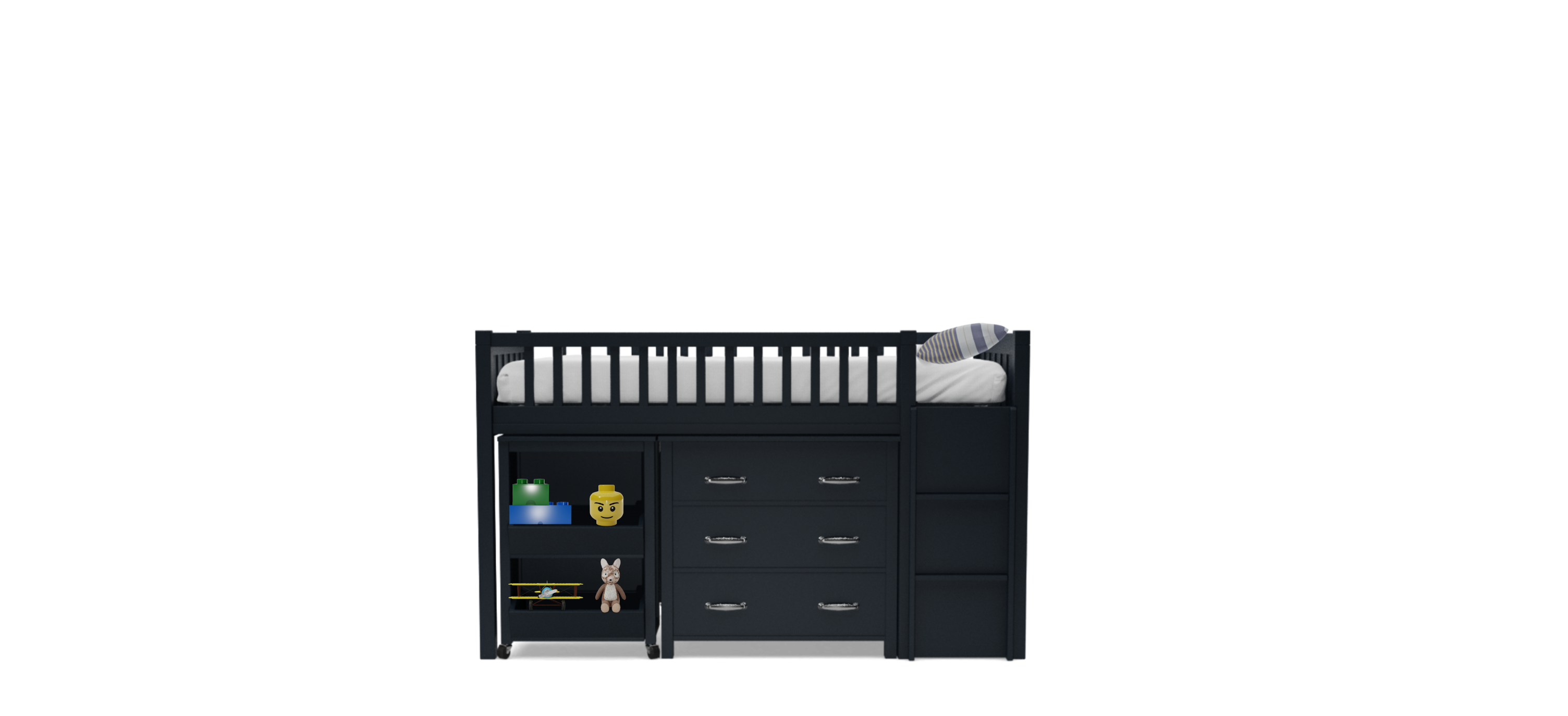 Transitional Low Loft bed Design Set Spacejoy