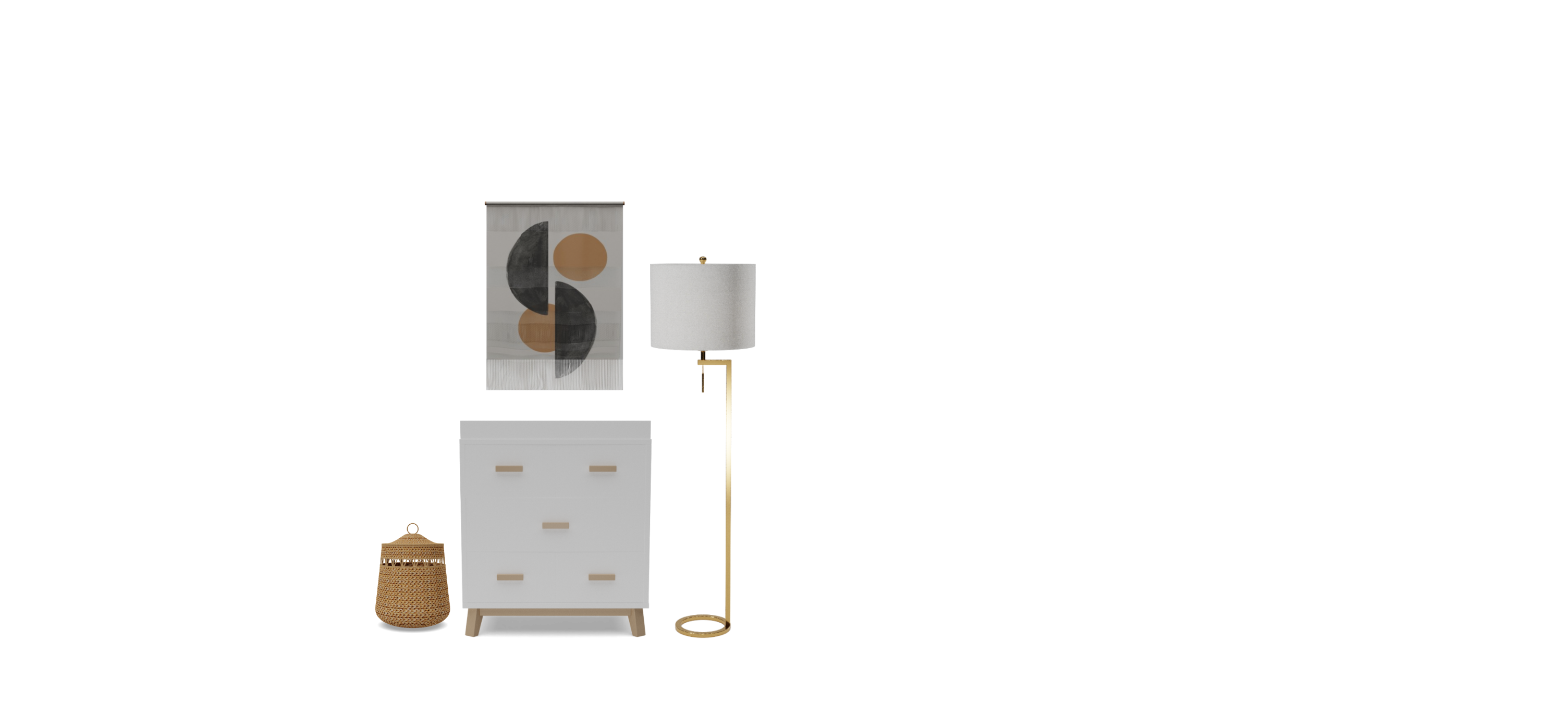 Mid Century Boho Changing Table Design Set Spacejoy