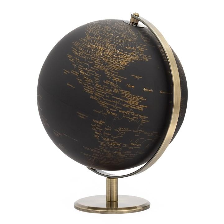Latitude Vintage Black World Globe