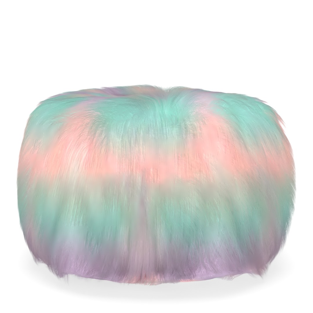 Unicorn Faux Fur Bean Bag Chair