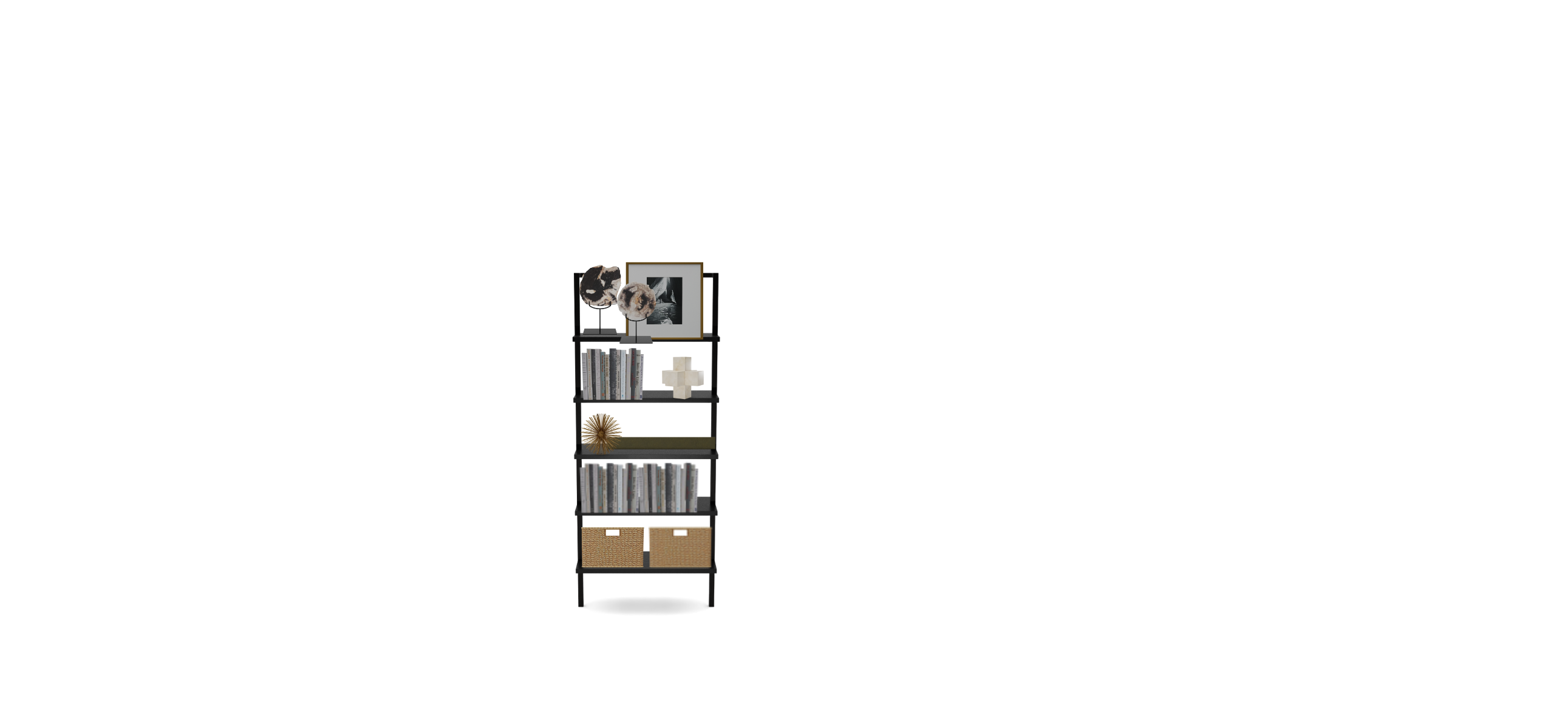 Transitional bookcase design set Spacejoy