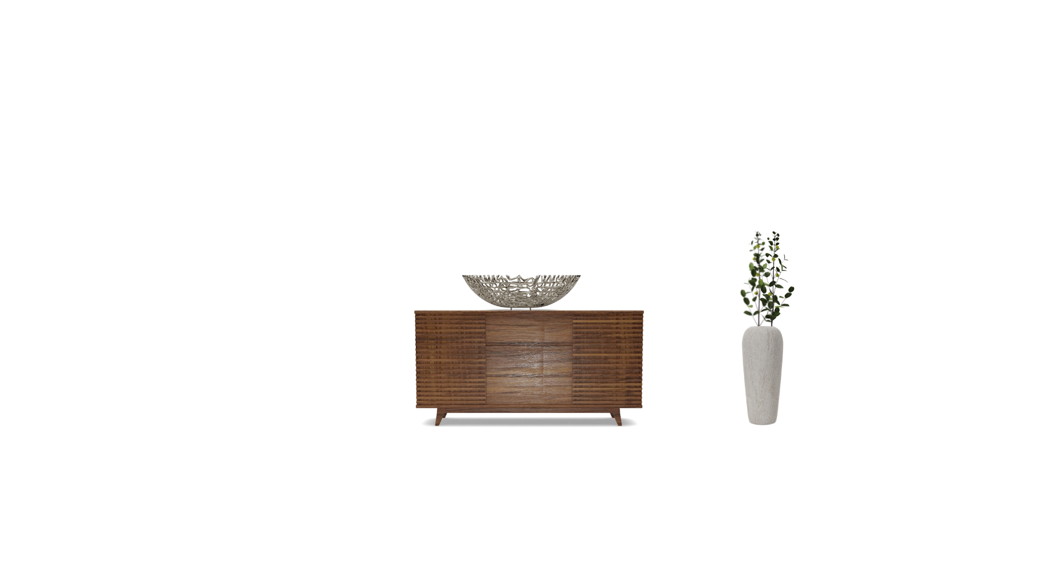 Mid century modern storage area design set Spacejoy