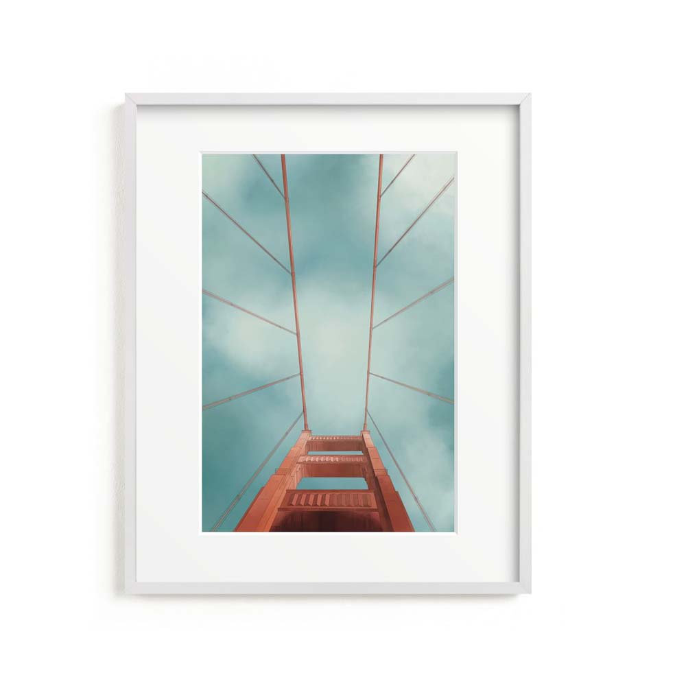 Minted For West Elm San Francisco Golden Gate Bridge Framed