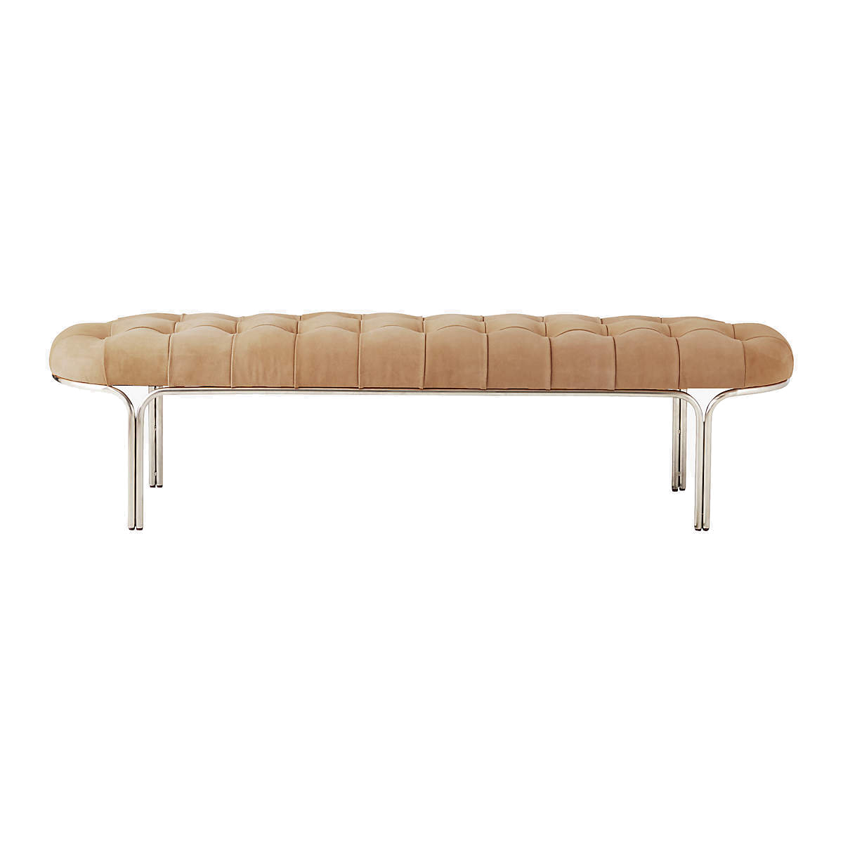 Luxey tufted suede bench online