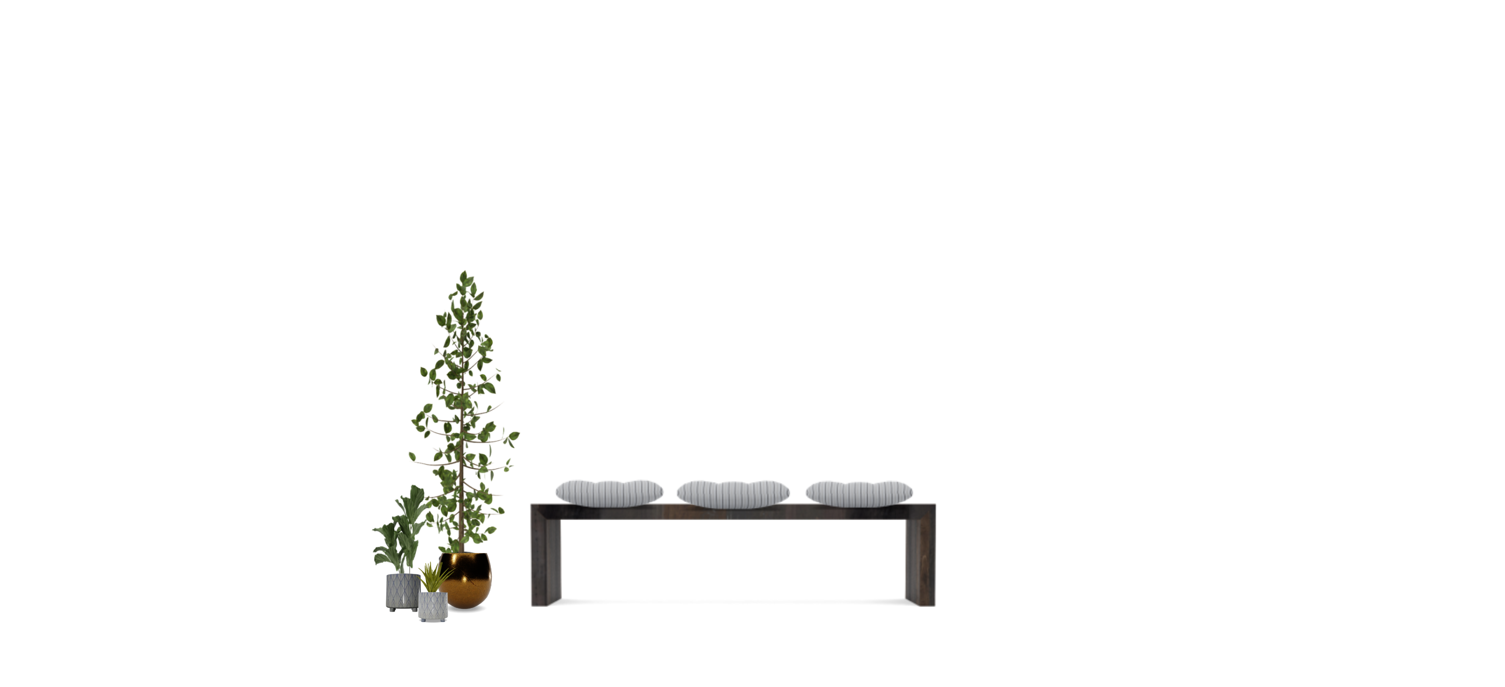 Rustic Glam Bench Design Set Spacejoy