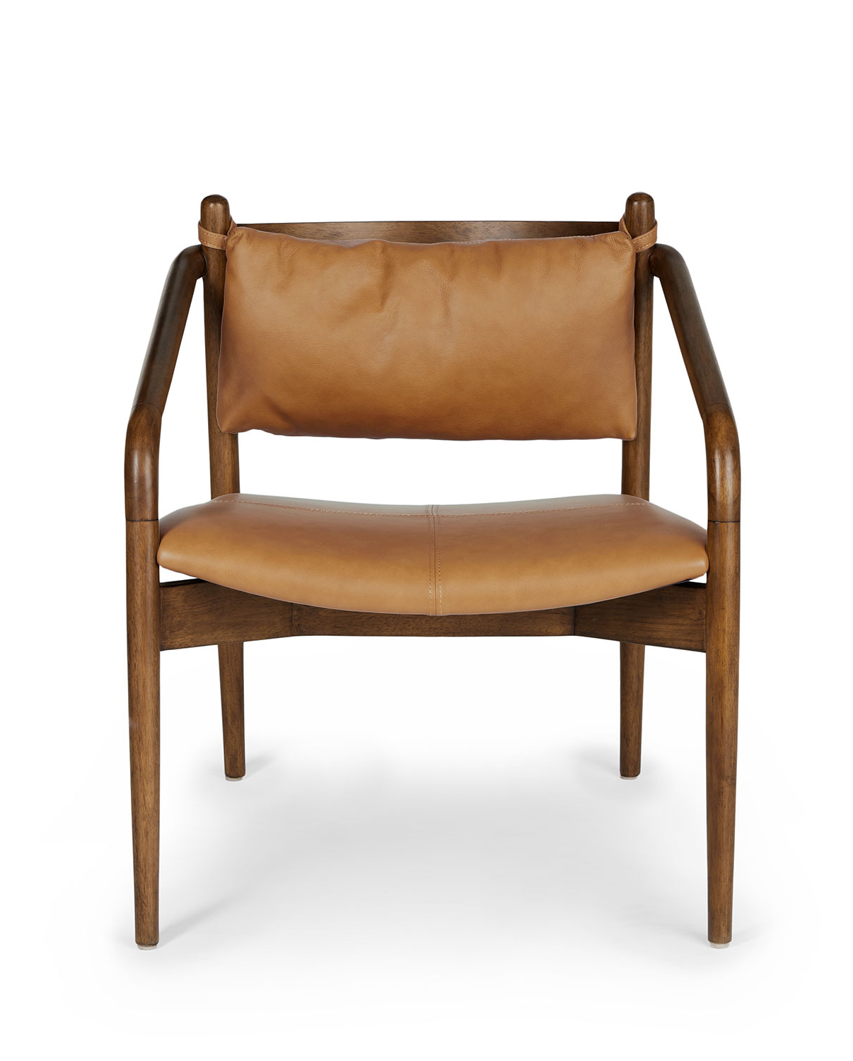 Lento black leather store lounge chair