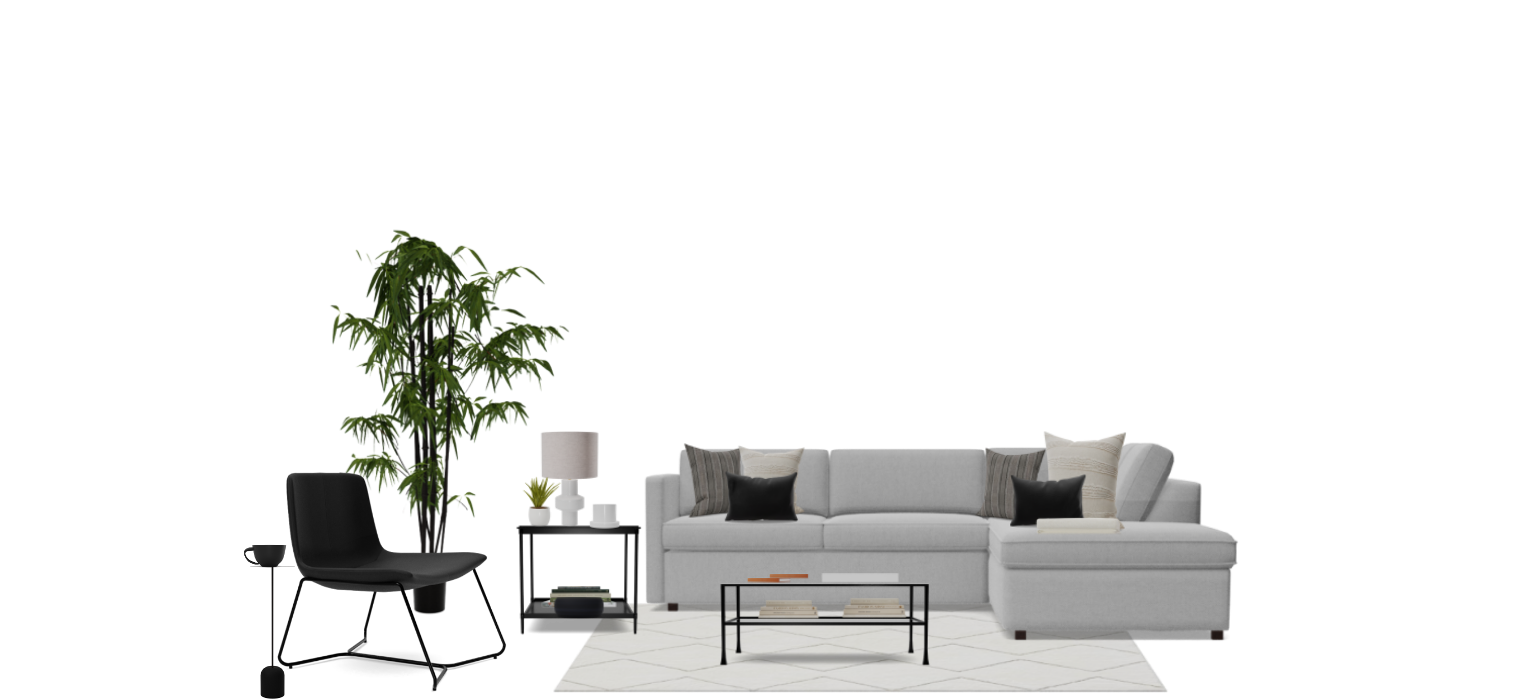 Modern Industrial Living Room Set with a Gray Color Palette Spacejoy