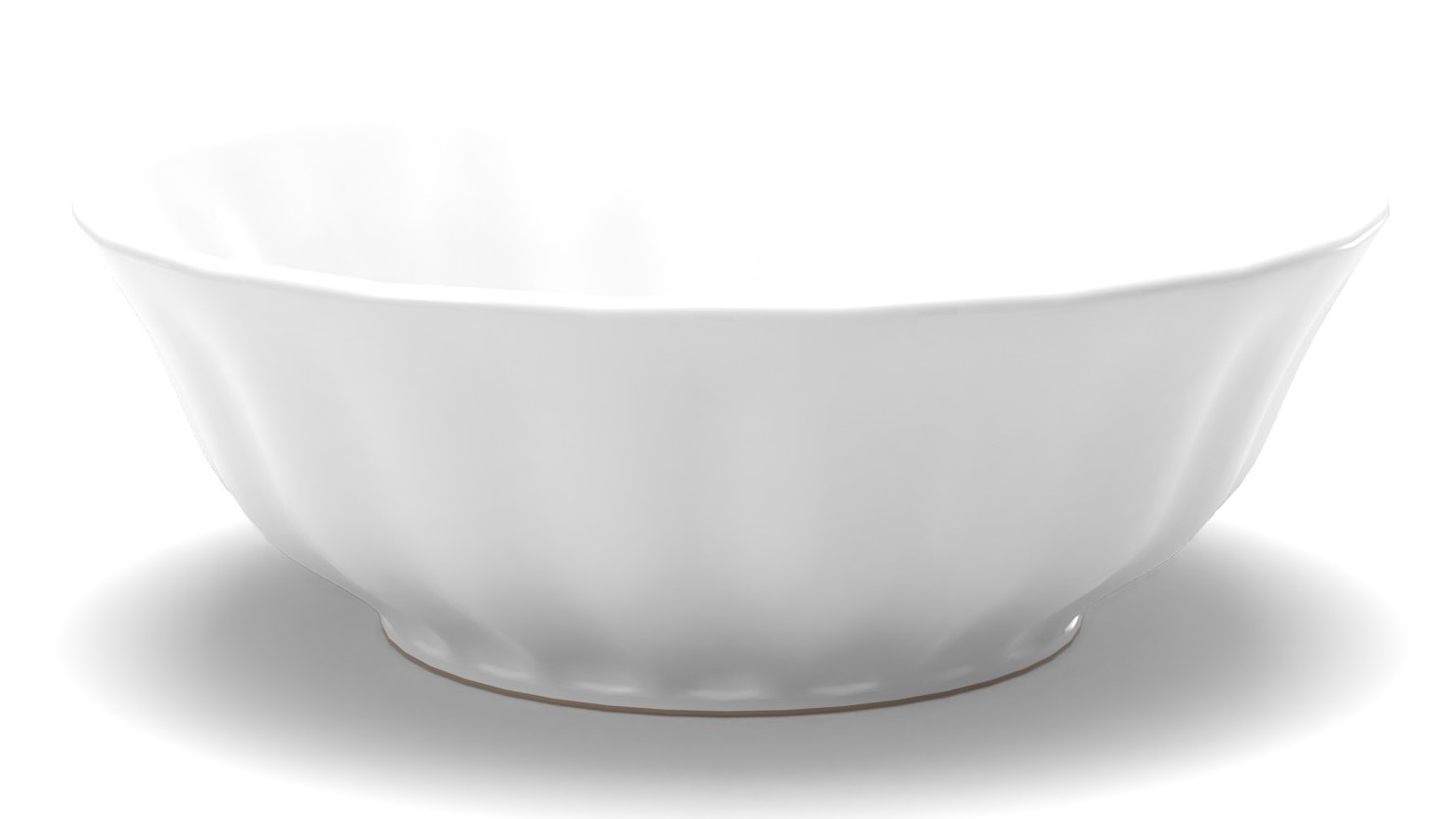 White Fluted Bowl