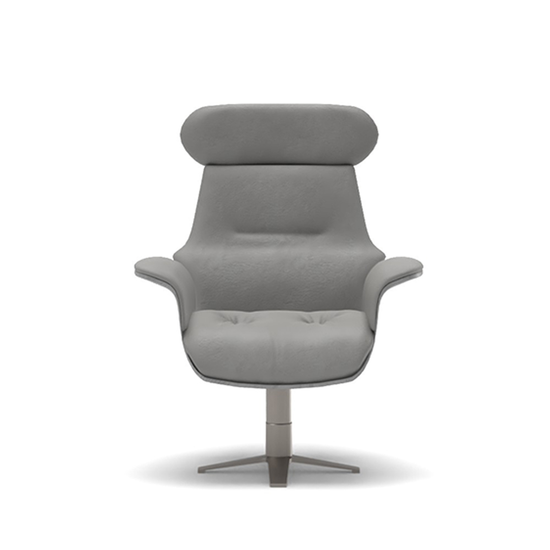 Dakota Leather Swivel Lounge Chair