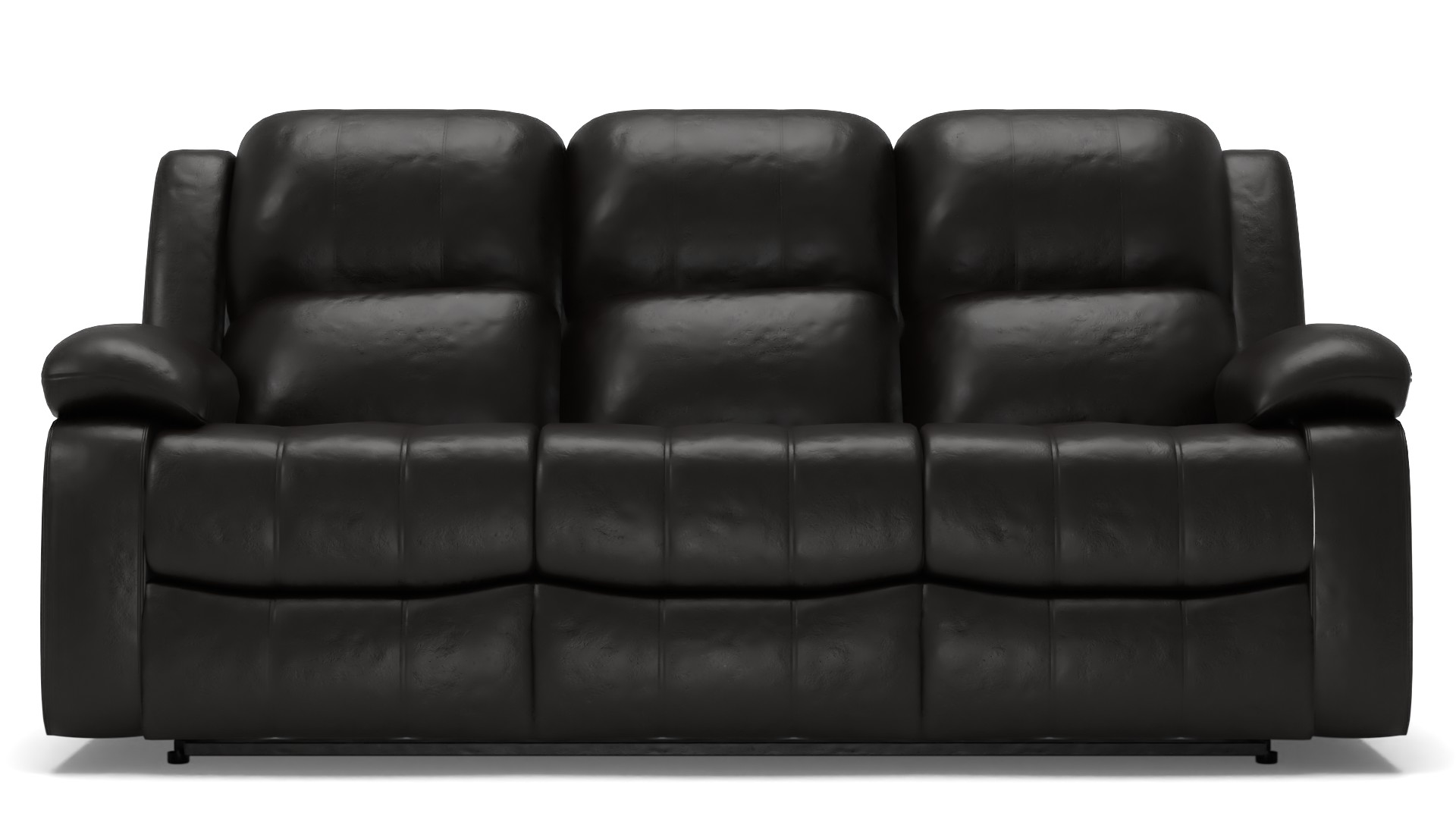 Jianyu Faux Leather Pillow Top Arm Reclining Sofa