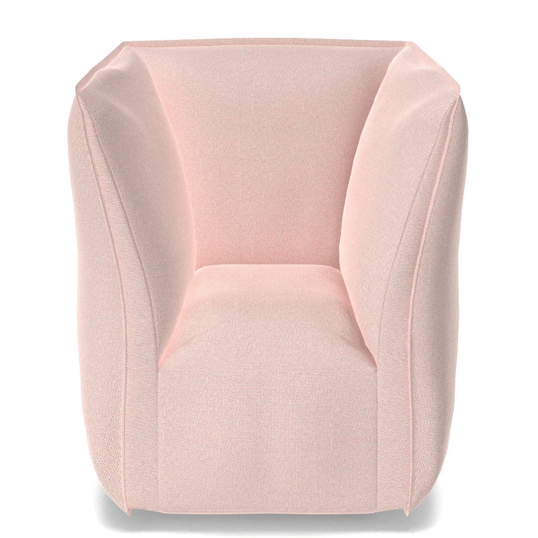 Blush Flange Bean Chair