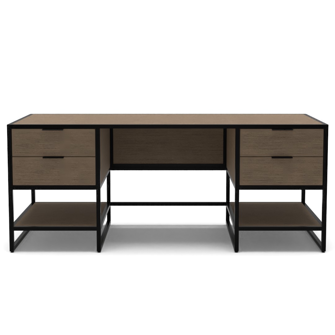 Oxford Shale Executive Desk with Outlet