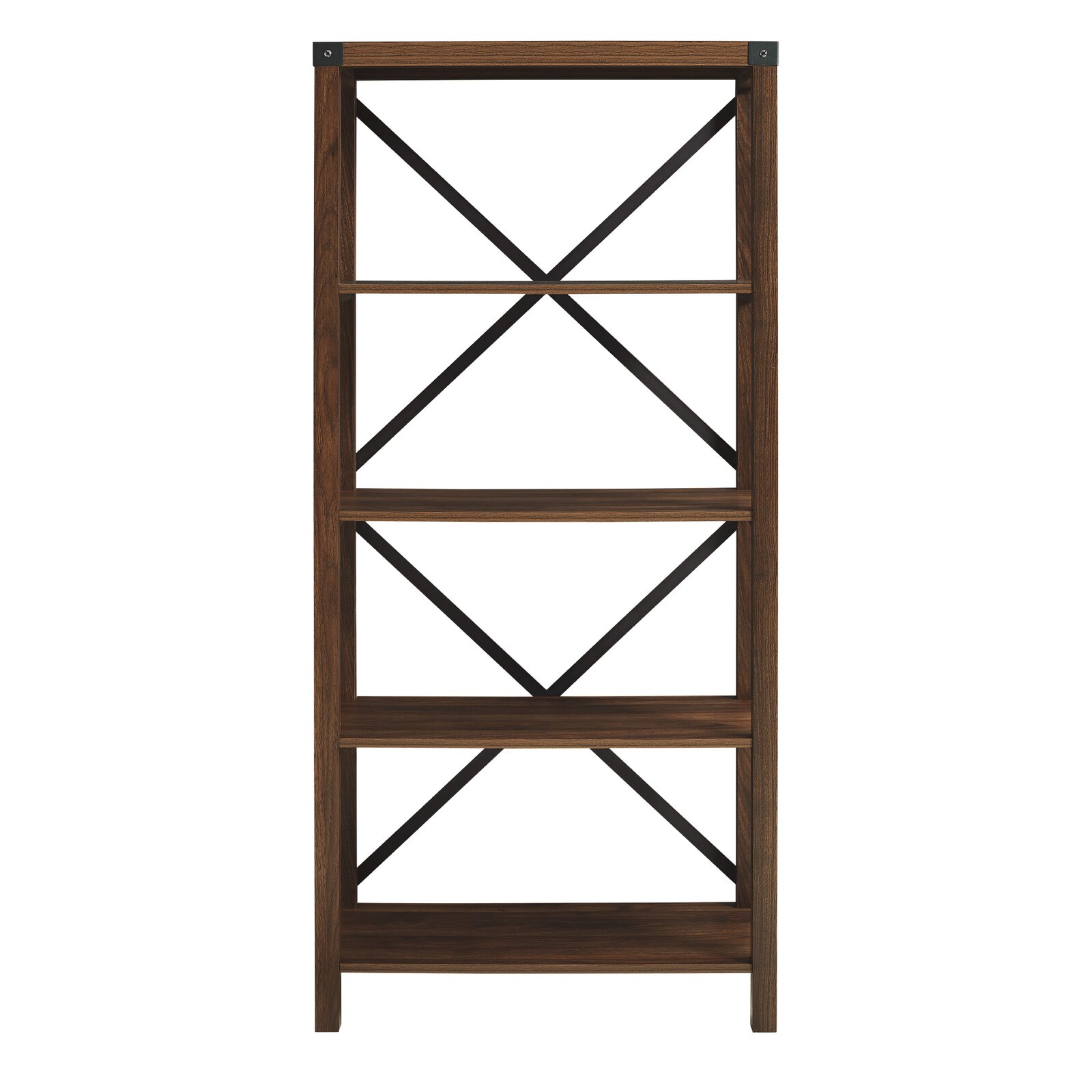 Enzo Etagere Bookcase Dark Walnut