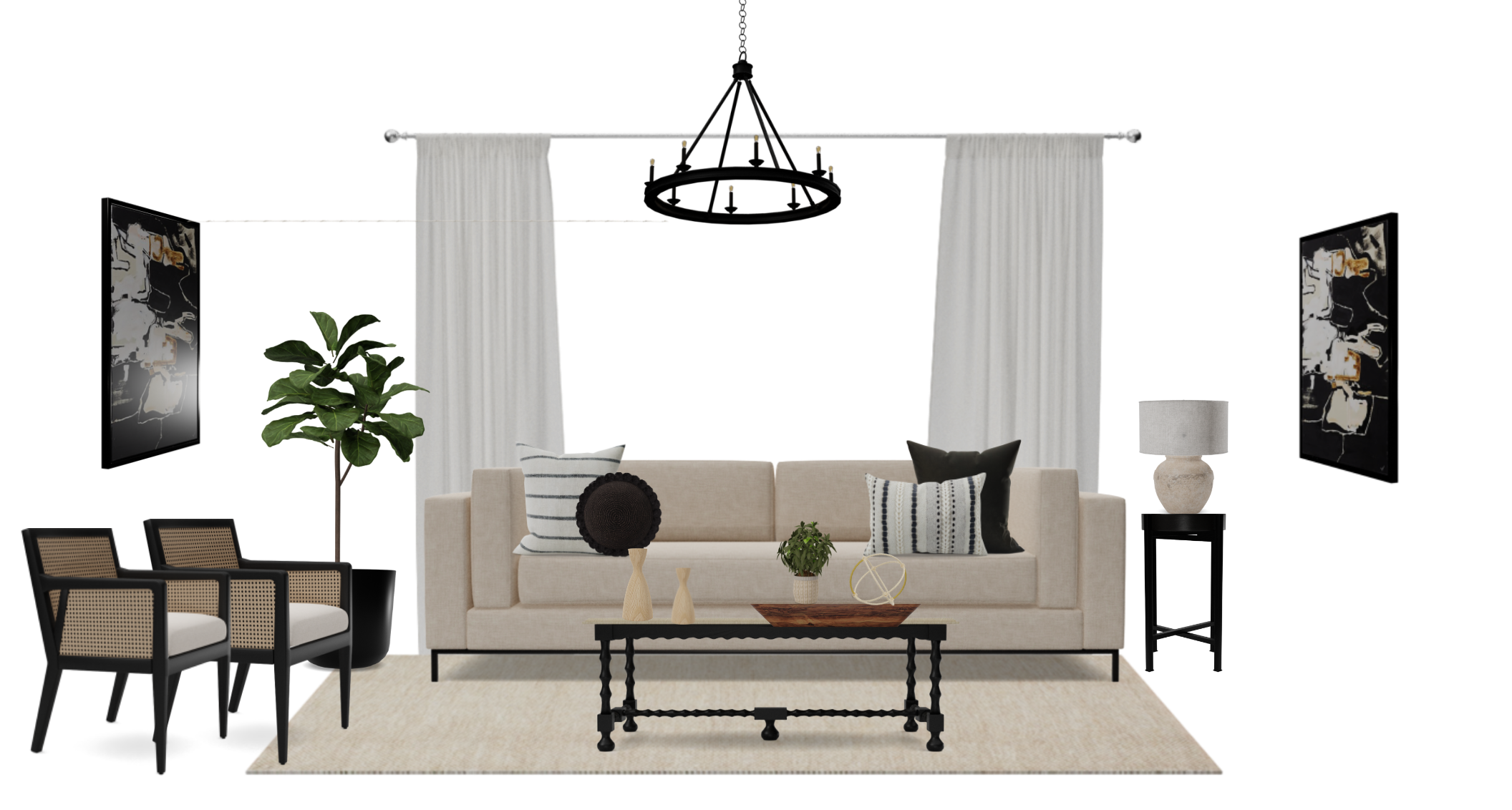 Farmhouse Living Room Backgrounds Transparent Png