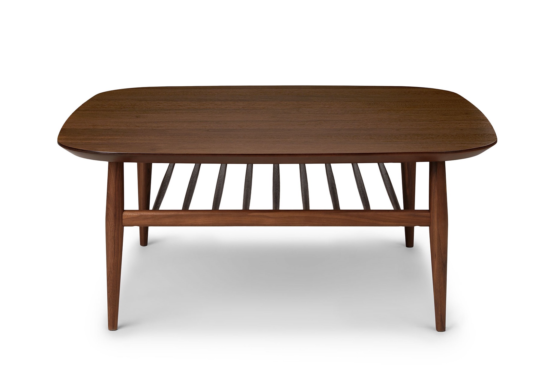 Walnut lenia square wooden coffee table deals