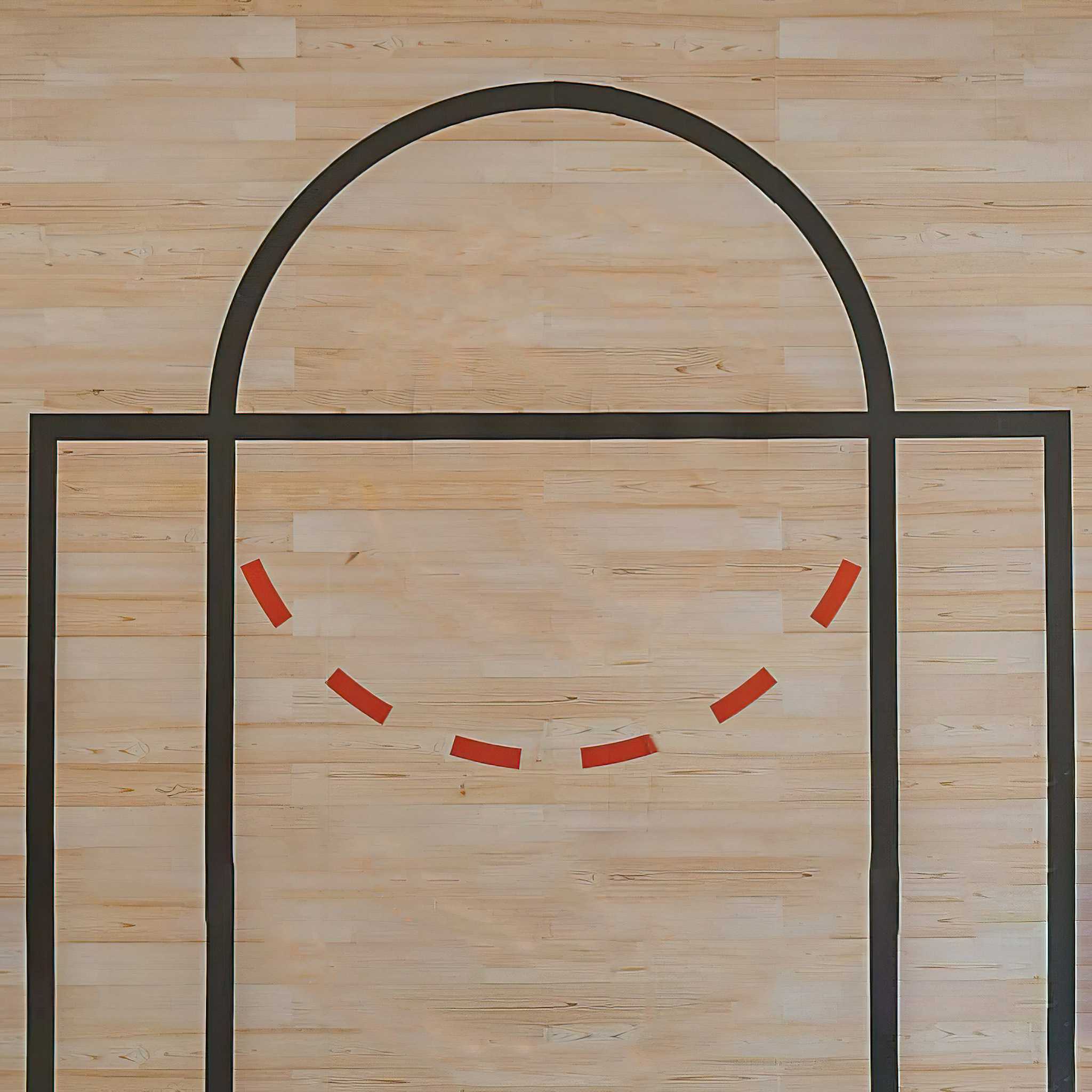 Basketball Court Peel and Stick Wall Decal