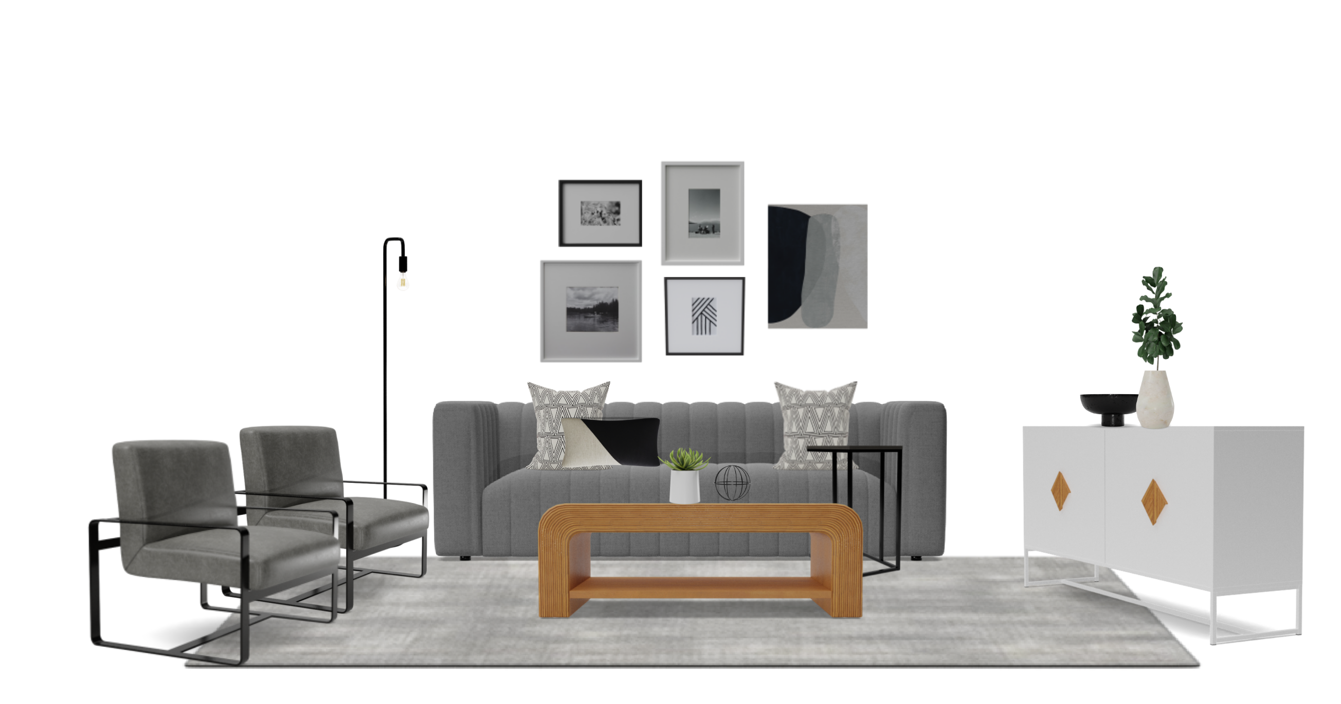 Gray Living Room Table Set And Tv Stand