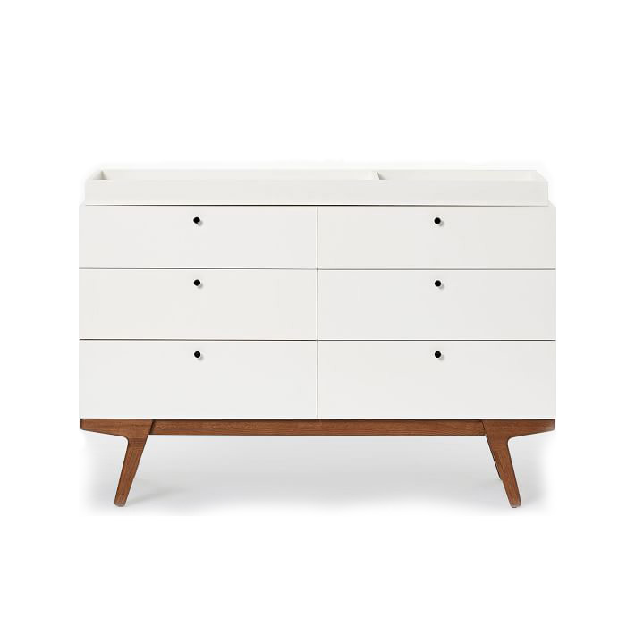 Modern 6Drawer Changing Table And Topper