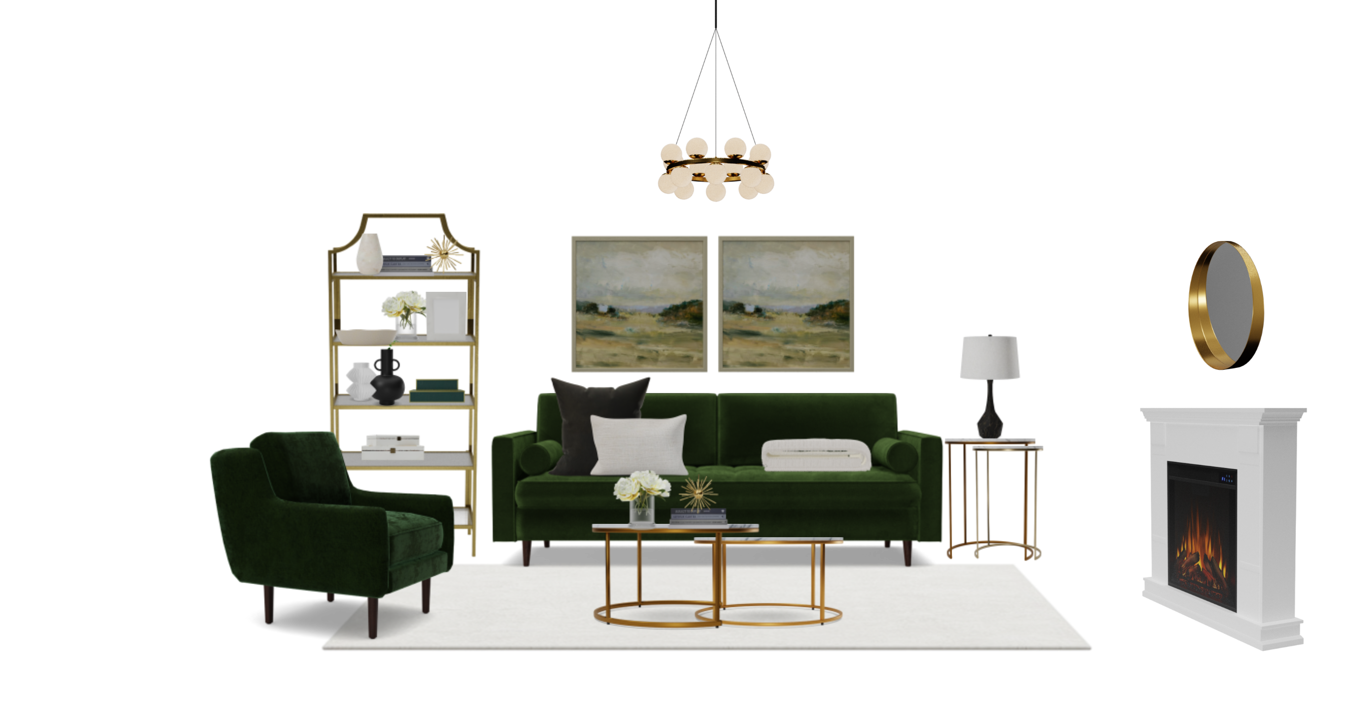 emerald living room set