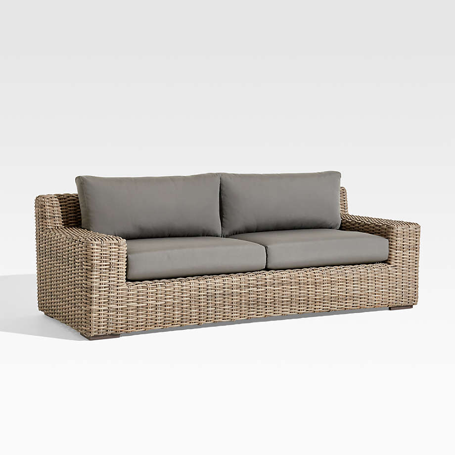 Cayman Outdoor Sofa with Graphite Sunbrella