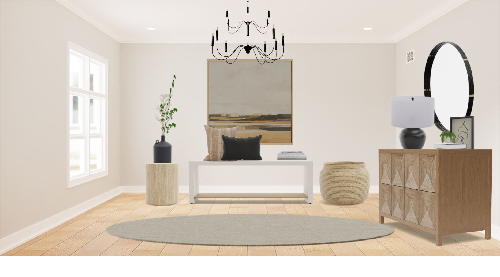 Transitional Entryway Set With Bench Spacejoy