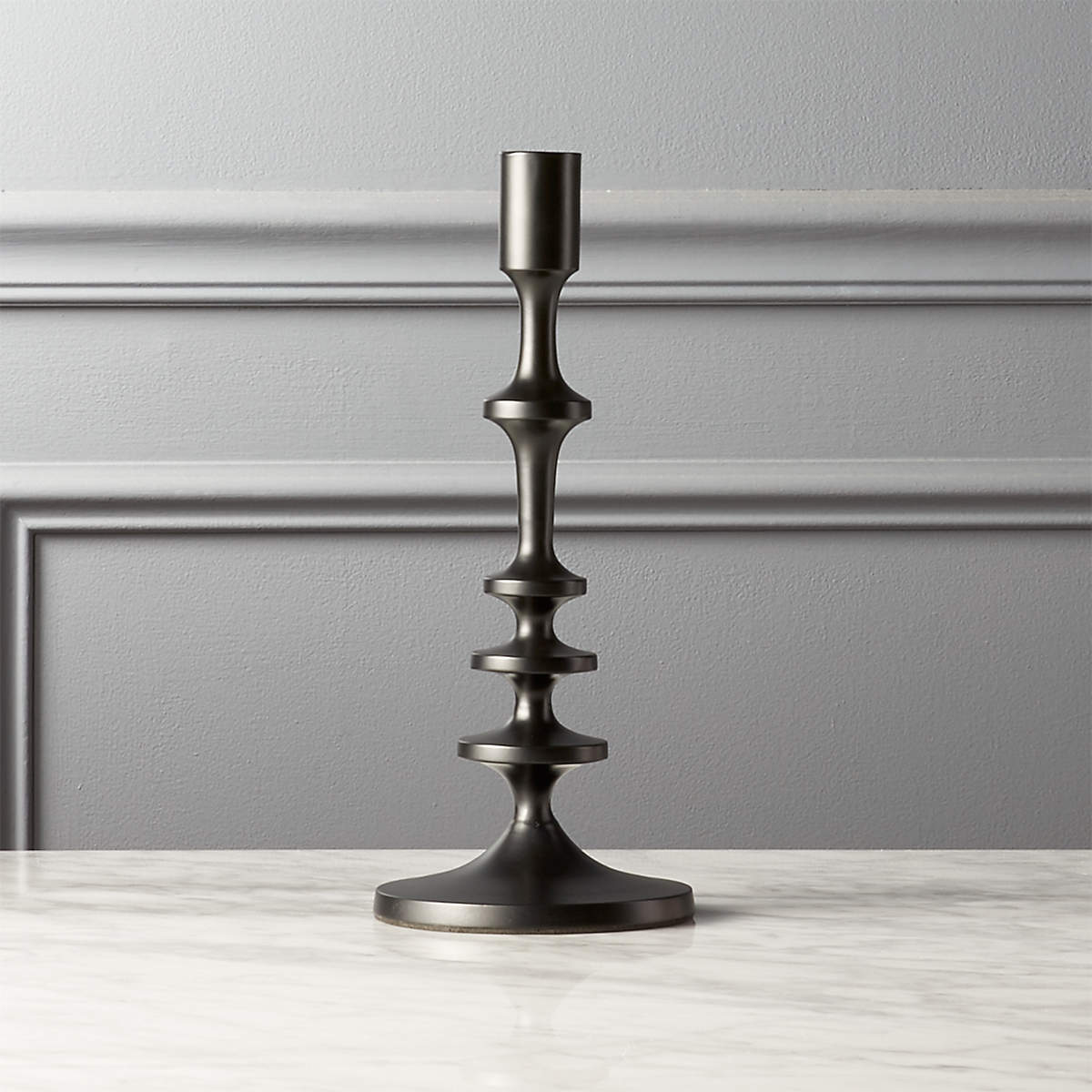 Allis Small Black Taper Candle Holder