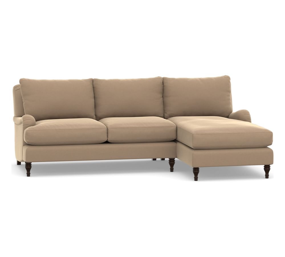 Carlisle Upholstered Left Arm Sofa with Chaise Sectional PLY Cushions