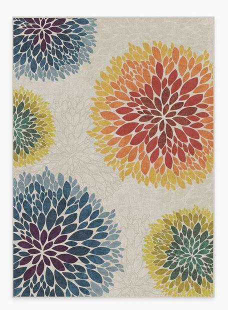 Floral Medallion Multicolor Rug-5'x7'