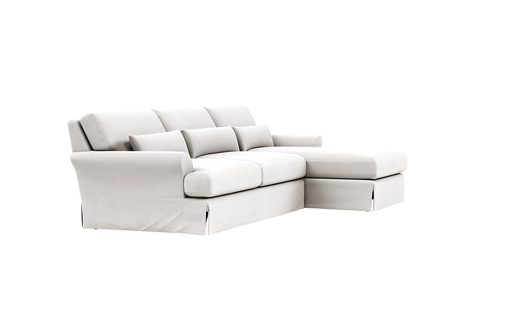 MAXWELL SLIPCOVERED Slipcovered Sectional Sofa with Right Chais
