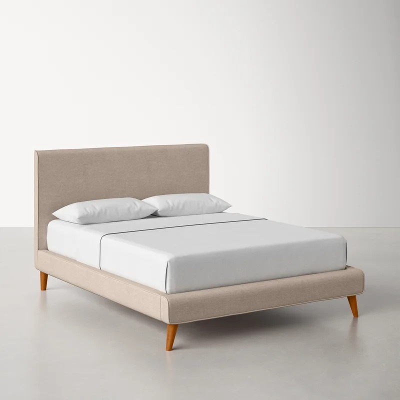 Parocela tufted upholstered platform cheap bed