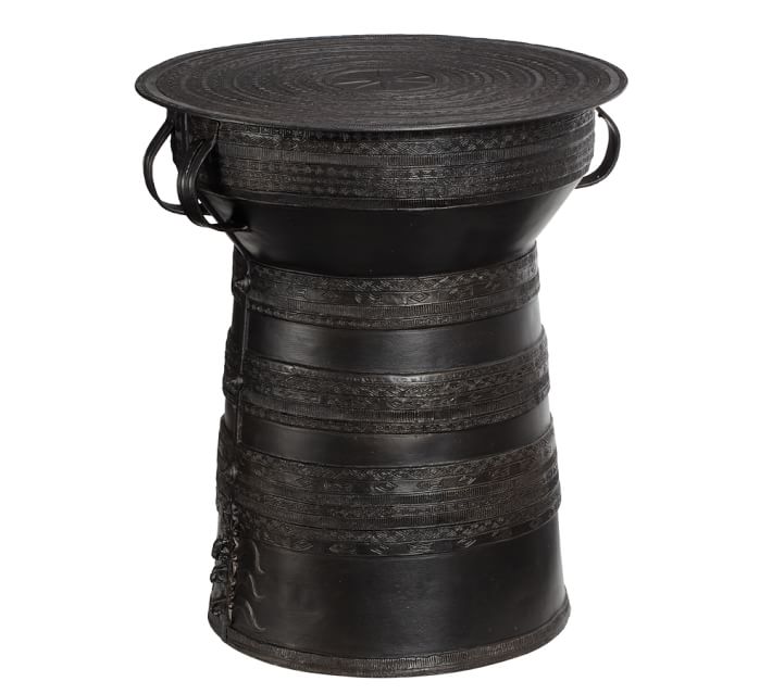Frog Drum Indoor Outdoor Metal Side Table