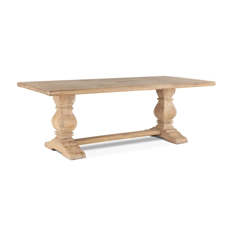 Katharine Mango Solid Wood Trestle Dining Table