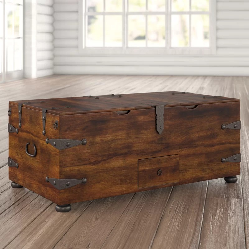 Castrejon Solid Wood Lift Top Coffee Table with Storage