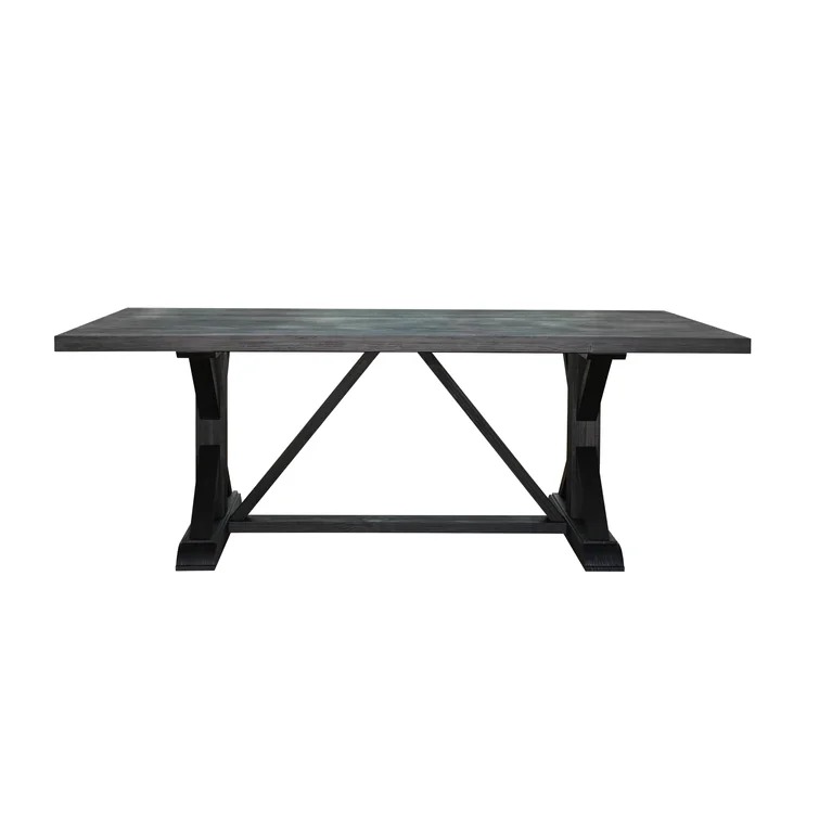 Vegard Pine Solid Wood Trestle Dining Table