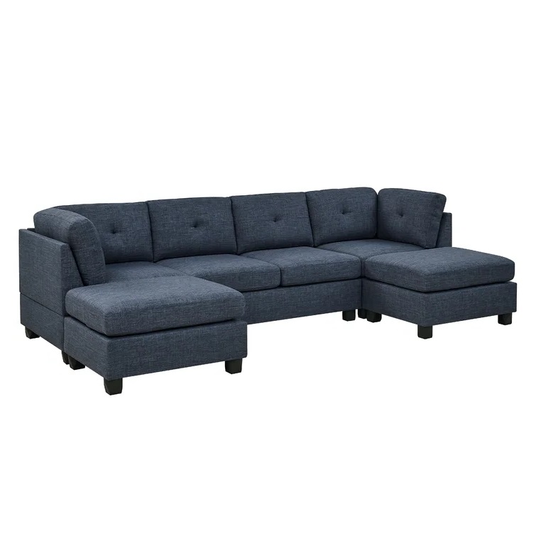 Ashwell Reversible Modular Sofa Chaise with Ottoman