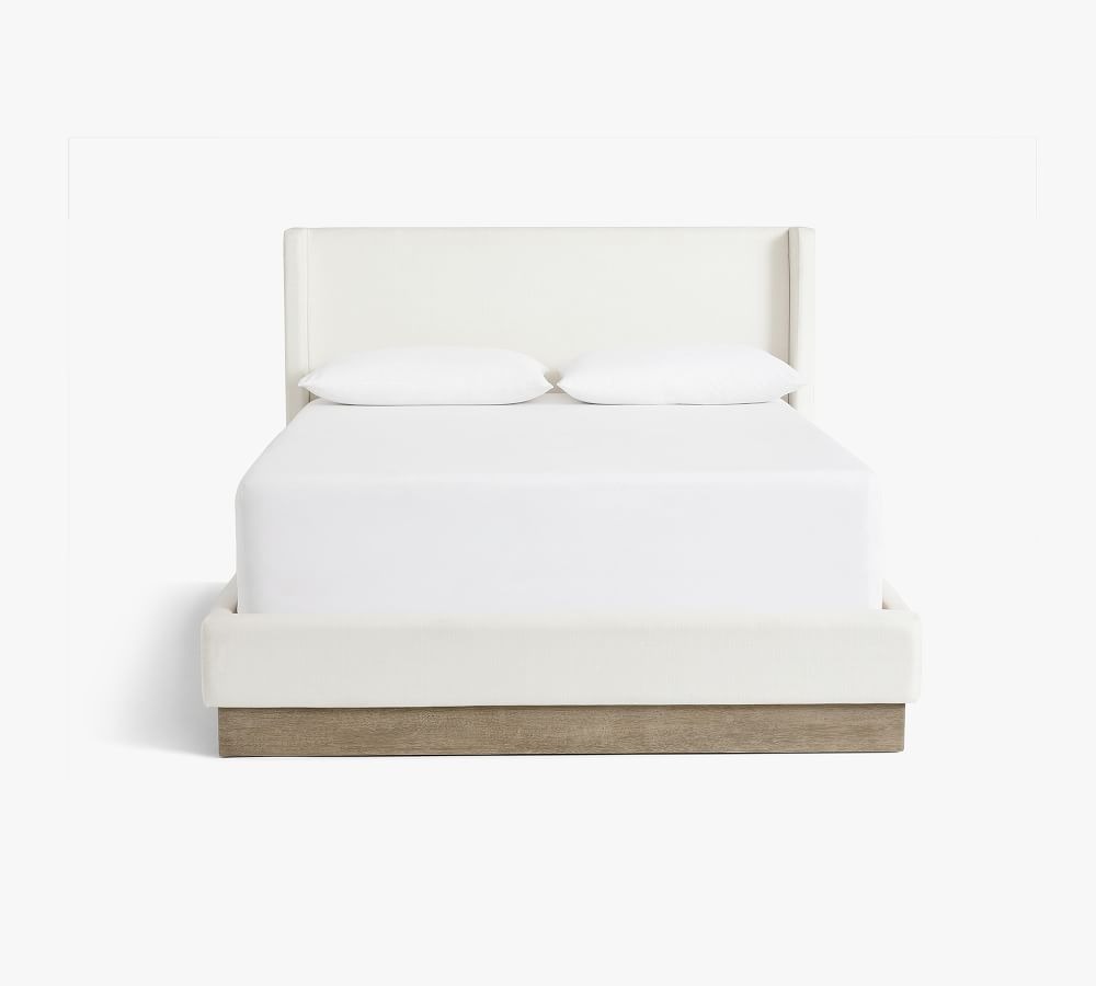 Jake Upholstered Wood Base Platform BedKing