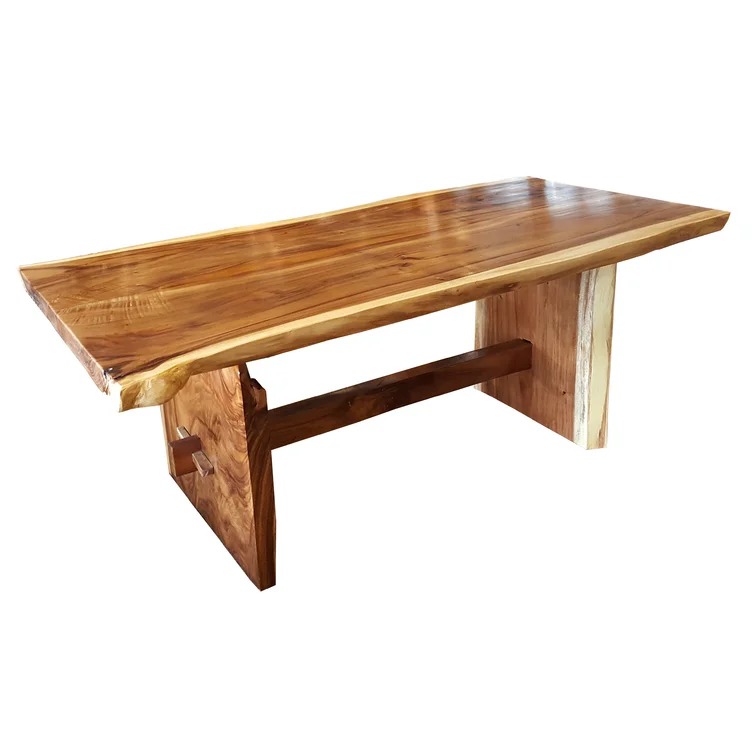 Lonegan Suar Solid Wood Trestle Dining Table