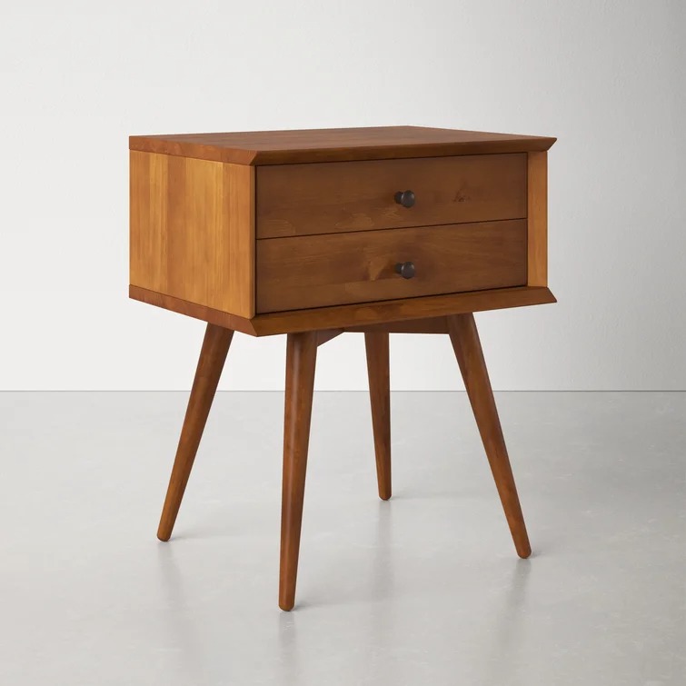 Grady 2 Drawer Solid Wood Nightstand
