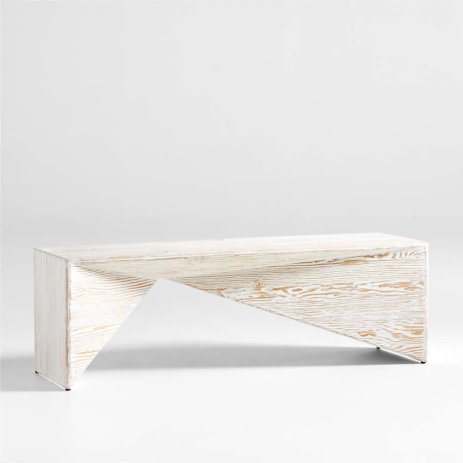 Nord White Wood Entryway Bench